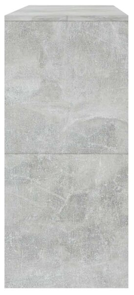 Betonszürke szerelt fa dohányzóasztal 100x35x76,5 cm