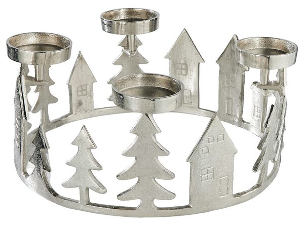 Adventi gyertyatartó Ø 35 cm, ezüst