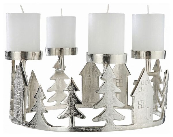 Adventi gyertyatartó Ø 35 cm, ezüst