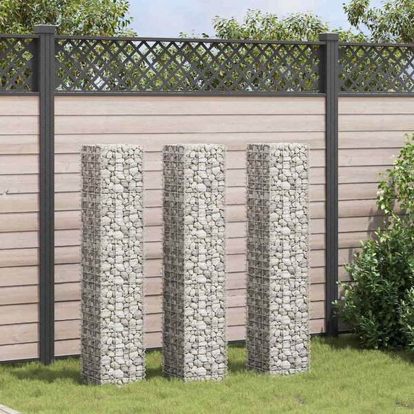 3 db vas gabion magaságyás 30 x 30 x 150 cm