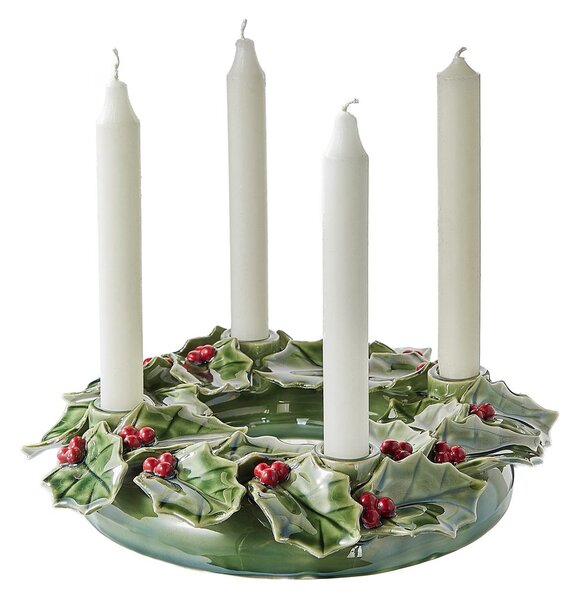 ILEX kerámia adventi koszorú Ø26cm