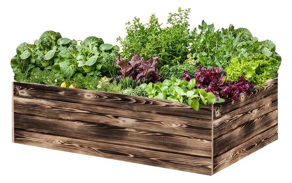 ATMOWOOD Fa magaságyás 140 x 80 x 40 cm - égetett felület