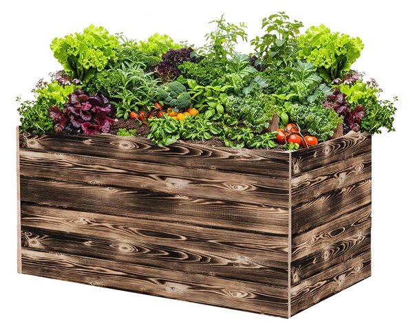 ATMOWOOD Fa magaságyás 120 x 60 x 60 cm - égetett felület