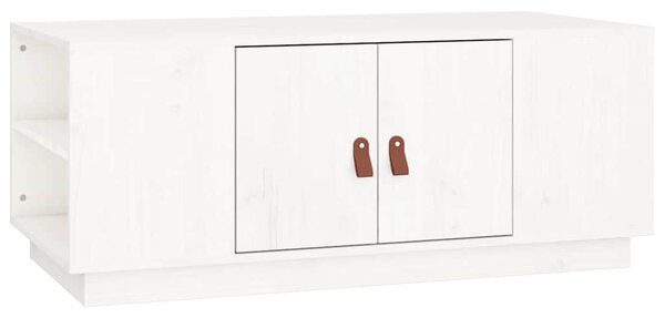 Fehér tömör fenyőfa dohányzóasztal 100 x 50 x 41 cm
