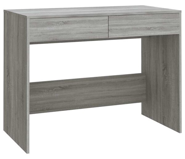 Szürke sonoma színű szerelt fa íróasztal 101x50x76,5 cm