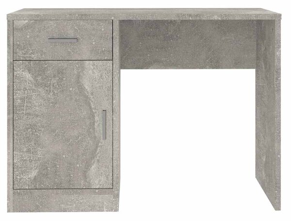 Betonszürke faanyag fiókos/rekeszes íróasztal 100x40x73 cm