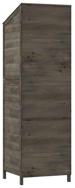 Antracit tömör fenyőfa kerti fészer 55x52x174,5 cm