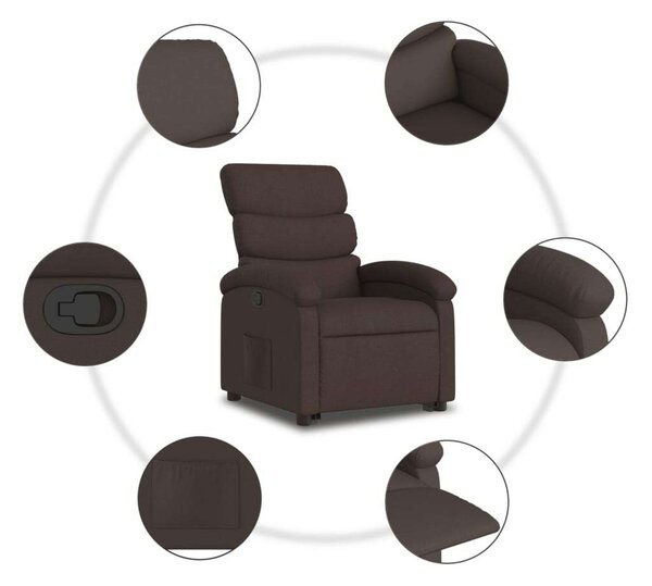 VidaXL Elektromos Felfelé Emelő Fotel - Sötétbarna