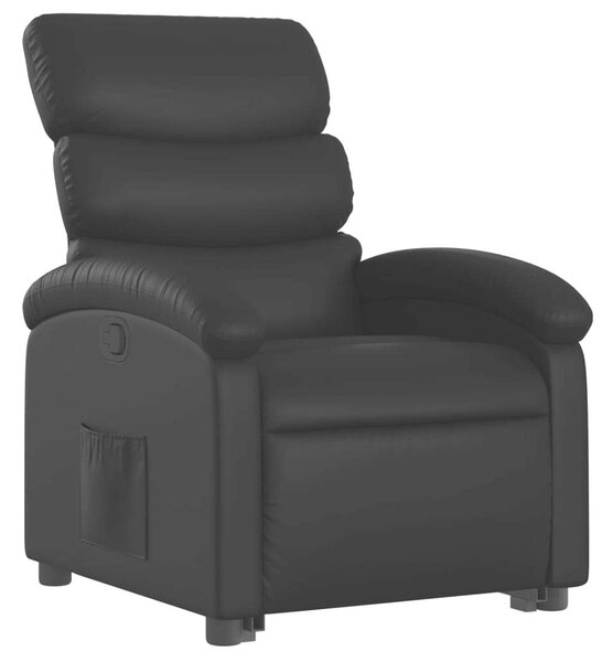 Relax Fotel Elektromos Emeléssel - Fekete Műbőr