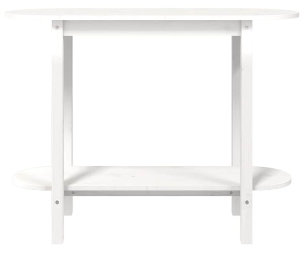 Fehér tömör fenyőfa tálalóasztal 110 x 40 x 80 cm