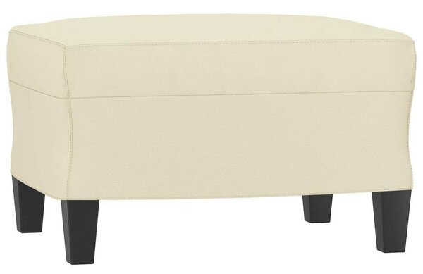 VidaXL krémszínű műbőr kanapéfotel lábtartóval 60 cm