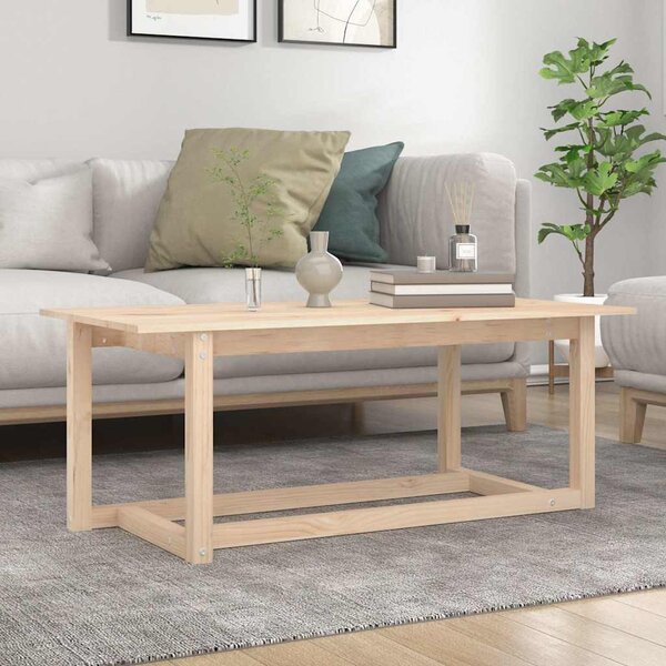 Tömör fenyőfa dohányzóasztal 110 x 55 x 45 cm