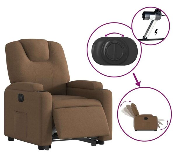 VidaXL Elektromos Dönthető Fotel - Barna