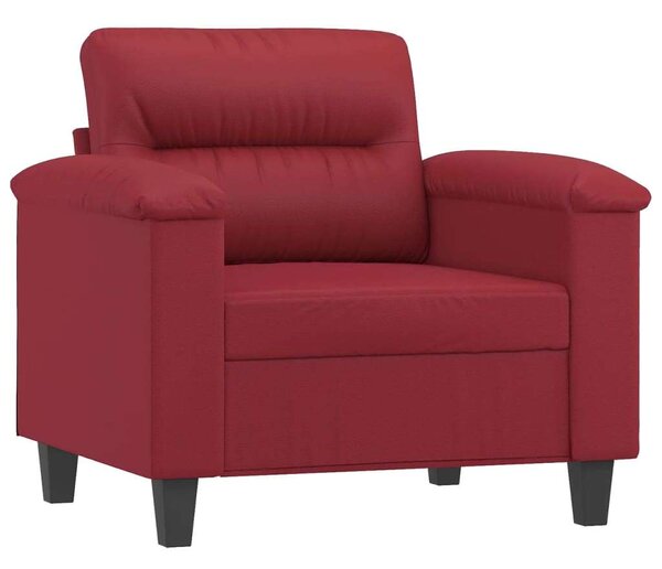 VidaXL bordó műbőr kanapéfotel lábtartóval 60 cm