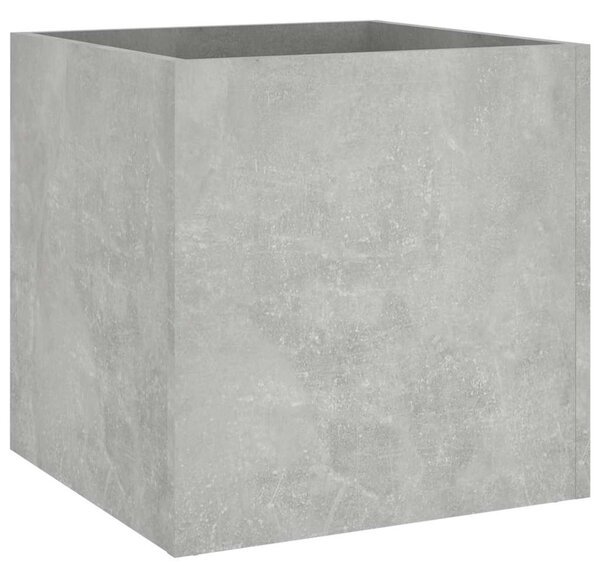 Betonszürke szerelt fa virágtartó 40 x 40 x 40 cm
