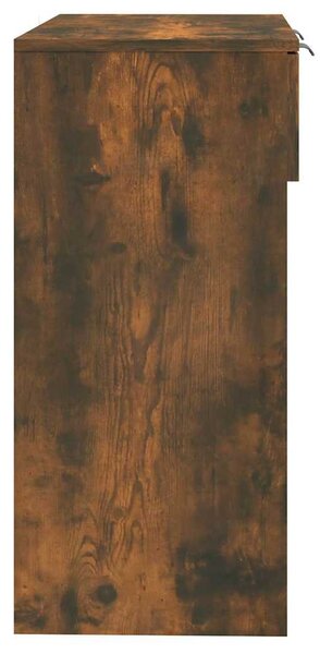 Füstös tölgyszínű szerelt fa tálalóasztal 90 x 36 x 75 cm