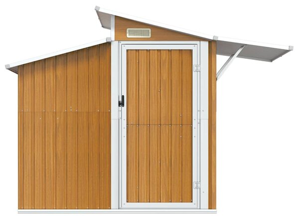 Barna horganyzott acél kerti fészer 270 x 130 x 208,5 cm