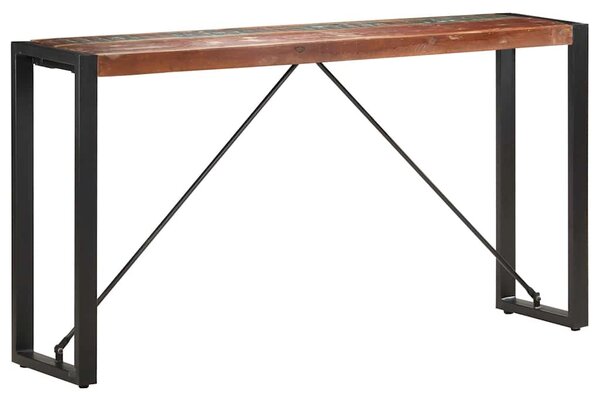 Tömör újrahasznosított fa tálalóasztal 150 x 35 x 76 cm