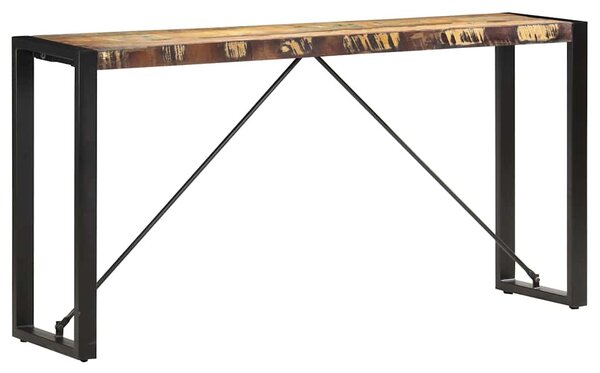 Tömör újrahasznosított fa tálalóasztal 150 x 35 x 76 cm