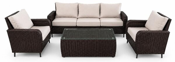 Avenberg BONITA Kerti rattan szett - barna