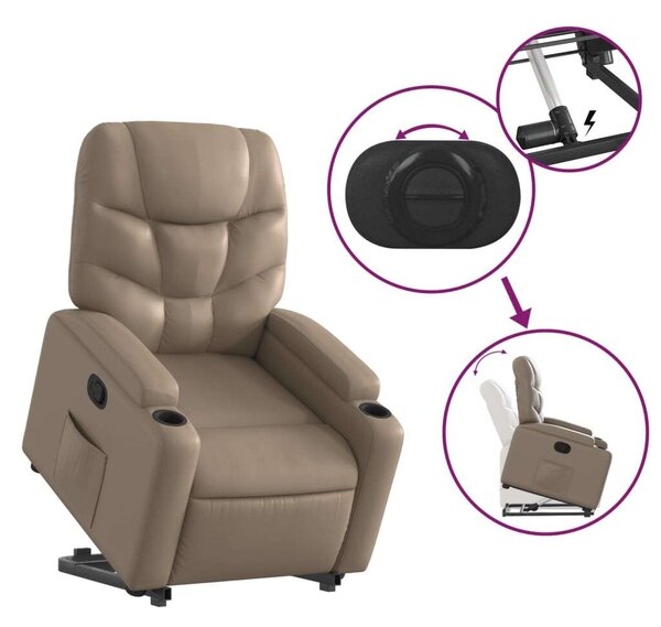 VidaXL Elektromos Felfelé Segítő Fotel - Kávészín