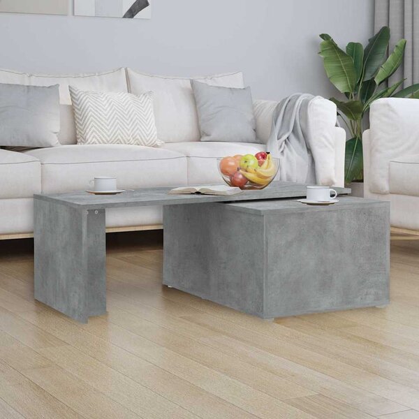 Betonszürke szerelt fa dohányzóasztal 150 x 50 x 35 cm
