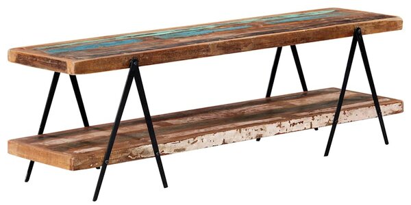 Tömör újrahasznosított fa TV-szekrény 160 x 40 x 50 cm