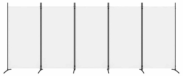 Fehér 5 paneles paraván 433x180 cm szövet