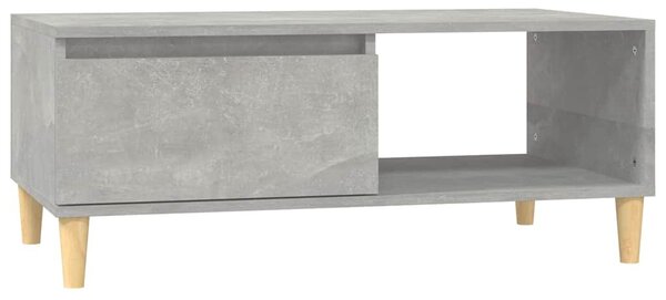 Betonszürke szerelt fa dohányzóasztal 90x50x36,5 cm