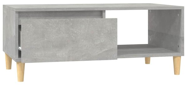 Betonszürke szerelt fa dohányzóasztal 90x50x36,5 cm