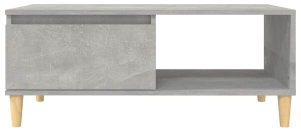 Betonszürke szerelt fa dohányzóasztal 90x50x36,5 cm