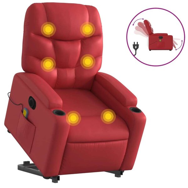 VidaXL Elektromos Masszázsfotel - Bordó