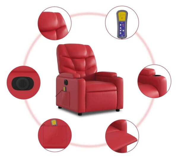VidaXL Elektromos Masszázsfotel - Bordó