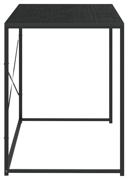 Fekete szerelt fa számítógépasztal 110 x 60 x 70 cm