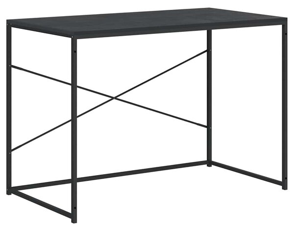Fekete szerelt fa számítógépasztal 110 x 60 x 70 cm