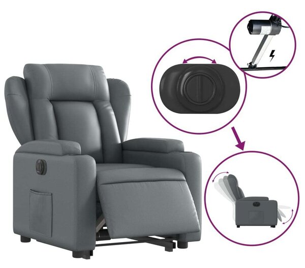 VidaXL Elektromos Dönthető Fotel - Szürke