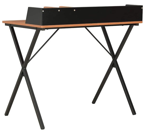 Fekete és barna íróasztal 80 x 50 x 84 cm