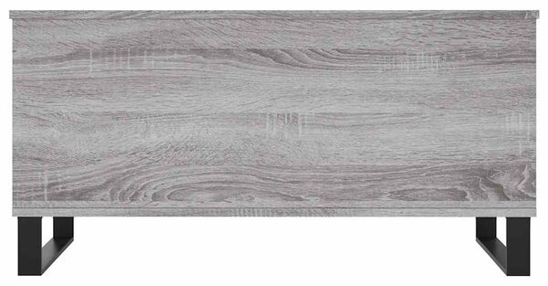 Szürke sonoma színű szerelt fa dohányzóasztal 90x44,5x45 cm