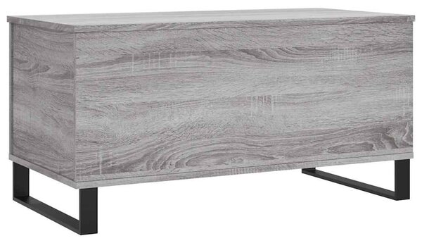 Szürke sonoma színű szerelt fa dohányzóasztal 90x44,5x45 cm
