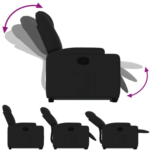 VidaXL Elektromos Emelő Fotel - Fekete Szövet