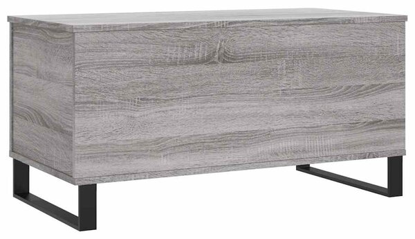 Szürke sonoma színű szerelt fa dohányzóasztal 90x44,5x45 cm