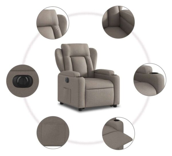 VidaXL Elektromos Felfállást Segítő Fotel - Töpszín