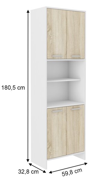MELA 4F magas fürdőszoba szekrény