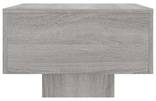 Szürke sonoma szerelt fa dohányzóasztal 100x49,5x31 cm