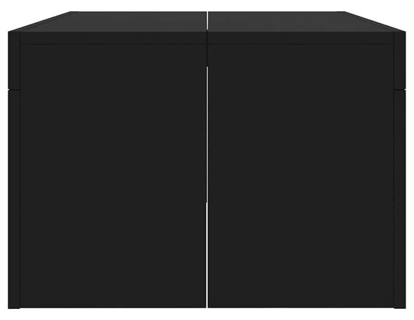 Fekete szerelt fa dohányzóasztal 102 x 50 x 36 cm