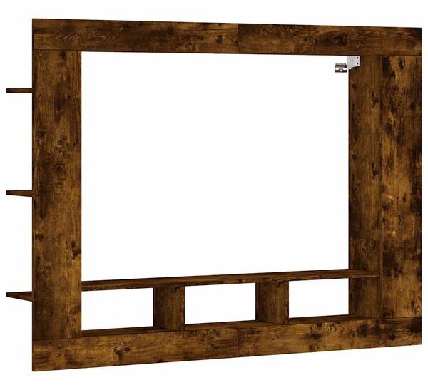 Füstös tölgy színű szerelt fa TV-szekrény 152x22x113 cm
