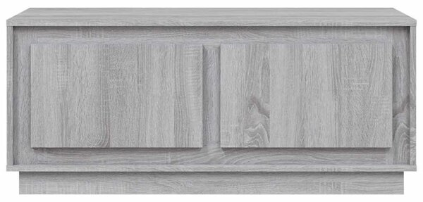 Szürke sonoma színű szerelt fa dohányzóasztal 102x50x44 cm