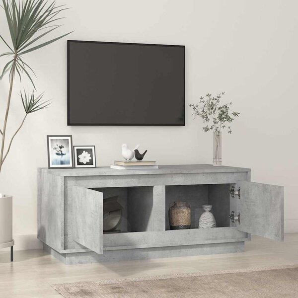 Betonszürke szerelt fa dohányzóasztal 102x50x44 cm