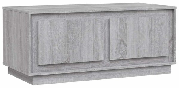 Szürke sonoma színű szerelt fa dohányzóasztal 102x50x44 cm
