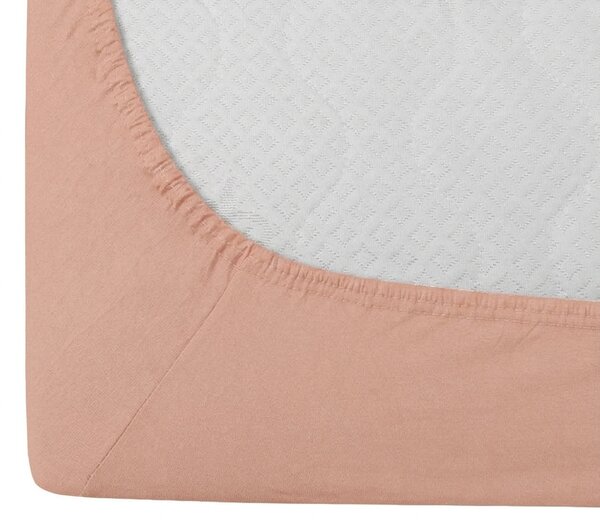 Jersey gumis lepedő BASIC barack 90 x 200 cm